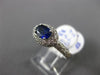 ESTATE 1.03CT ROUND DIAMOND & AAA OVAL SAPPHIRE 18KT WHITE GOLD ENGAGEMENT RING