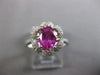 ESTATE 1.42CT DIAMOND & AAA PINK SAPPHIRE 14KT WHITE GOLD FLOWER ENGAGEMENT RING