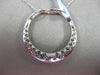 ESTATE LARGE .59CT DIAMOND 14KT WHITE GOLD 3D 3 ROW CIRCULAR FLOATING PENDANT