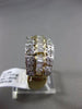 ESTATE WIDE 1CT ROUND & BAGUETTE DIAMOND 14KT YELLOW GOLD FLOWER BUTTERFLY RING