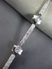ANTIQUE 1.70CT DIAMOND 14KT WHITE GOLD 3D FLOWER BY THE YARD BRACELET #18273