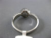 ANTIQUE WIDE .90CT DIAMOND 14KT WHITE GOLD ROUND CLUSTER ENGAGEMENT RING #17793