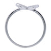 ESTATE .15CT DIAMOND 18KT WHITE GOLD 3D CLASSIC PAVE BUTTERFLY FUN LOVE RING