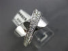 ESTATE WIDE .40CT ROUND DIAMOND 14KT WHITE GOLD 3D CLASSIC X LOVE INFINITY RING