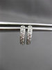 ESTATE .24CT DIAMOND 14KT WHITE GOLD 5 STONE CLASSIC HUGGIE EARRINGS 2mm #24068