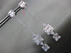 ESTATE 2.06CT DIAMOND 18KT WHITE GOLD CLUSTER SQUARE HANGING CHANDELIER EARRINGS