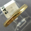 14KT 3mm YELLOW GOLD CLASSIC SOLID MILGRAIN COMFORT FIT ANNIVERSARY RING #24163