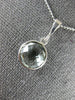 ESTATE 4.0CT AAA GREEN AMETHYST 14KT WHITE GOLD 3D ROUND CLASSIC BEZEL PENDANT