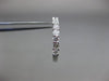 ESTATE .50CT ROUND CUT DIAMOND 14KT WHITE GOLD CLASSIC 6 STONE HUGGIE EARRINGS