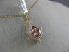 1.13CT DIAMOND & AAA MORGANITE 14KT WHITE & ROSE GOLD TRILLION FILIGREE PENDANT