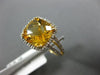 ESTATE .85CT DIAMOND & AAA EXTRA FACET CITRINE 14KT YELLOW GOLD SQUARE HALO RING