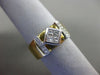 ESTATE WIDE .40CT DIAMOND 14KT WHITE & YELLOW GOLD SQUARE INVISIBLE PROMISE RING