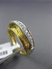 ESTATE .21CT DIAMOND 18KT WHITE & YELLOW GOLD 3D PAVE WAVE X LOVE RING F/G VVS