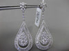 ESTATE EXTRA LARGE 3.86CT MULTI SHAPE DIAMOND 18KT WHITE GOLD 3D DROP EARRINGS