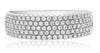 ESTATE WIDE .30CT DIAMOND 14K WHITE GOLD MULTI ROW PAVE WEDDING ANNIVERSARY RING