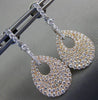 ESTATE LARGE 1.74CT DIAMOND 18KT ROSE GOLD MICRO PAVE TEAR DROP HANGING EARRINGS