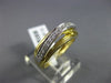 ESTATE .21CT DIAMOND 18KT WHITE & YELLOW GOLD 3D PAVE WAVE X LOVE RING F/G VVS