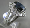 ESTATE EXTRA LARGE 8.25CT DIAMOND & SAPPHIRE 18KT TWO TONE GOLD ENGAGEMENT RING