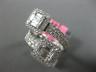 ESTATE LARGE 1.20CT DIAMOND 18KT WHITE GOLD 3D CLUSTER CRISS CROSS LOVE RING