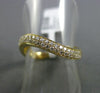 ESTATE .29CT DIAMOND 18K YELLOW GOLD 3D DOUBLE ROW WAVE WEDDING ANNIVERSARY RING