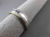 ESTATE 14K TWO TONE GOLD DIAMOND CUT SIMPLE CLASSIC WEDDING BAND RING 5mm #23182