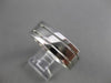 ESTATE LARGE 14KT WHITE GOLD SOLID THREE ROW SQUARE WEDDING BAND RING 8mm #19310