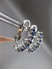 ESTATE 1.40CT DIAMOND & AAA SAPPHIRE 14K WHITE GOLD 3D UMBRELLA CLIP ON EARRINGS