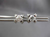 ESTATE LARGE 1.10CT DIAMOND 18KT WHITE GOLD 3D ETOILE FLOWER STUD EARRINGS #6409