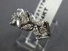 ANTIQUE WIDE .65CT ROUND & MARQUISE DIAMOND 14K WHITE GOLD 3D FLORAL RING #21178