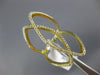 ESTATE LARGE .50CT DIAMOND 14KT YELLOW GOLD SEMI ETERNITY DOUBLE LOVE KNOT RING