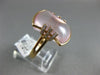 ESTATE LARGE 13.18CT DIAMOND & AAA PINK QUARTZ 18KT ROSE GOLD 3D 3 ROW FUN RING