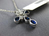 ESTATE 1.01CT DIAMOND & AAA SAPPHIRE 14KT WHITE GOLD 3D FILIGREE CROSS PENDANT