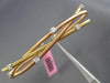 ESTATE .30CT DIAMOND 14KT WHITE & ROSE GOLD CRISS CROSS FLEXIBLE BANGLE BRACELET