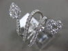 ESTATE EXTRA LARGE 1.49CT DIAMOND 18K WHITE GOLD MULTI ROW HEART PEAR SHAPE RING