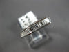 ESTATE .88CT BAGUETTE DIAMOND PLATINUM CONCAVE CHANNEL ANNIVERSARY RING #17312