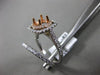 ESTATE 1.13CT DIAMOND 14KT WHITE & ROSE GOLD 3D HALO SEMI MOUNT ENGAGEMENT RING