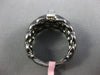 ESTATE WIDE .20CT DIAMOND 14K WHITE & BLACK GOLD HONEY COMB FUN ANNIVERSARY RING