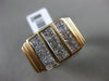ESTATE MASSIVE 2.18CT DIAMOND 14K YELLOW GOLD 3D MULTI ROW HANDCRAFTED MENS RING