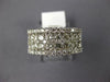 ESTATE LARGE 1.90CT DIAMOND 14KT WHITE GOLD 3D FIVE ROW WEDDING ANNIVERSARY RING