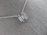 ESTATE .23CT DIAMOND 18KT WHITE GOLD 3D CLASSIC RECTANGULAR BY THE YARD NECKLACE