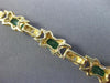 ESTATE 2.10CT DIAMOND & EMERALD 14KT YELLOW GOLD FLOWER CLASSIC TENNIS BRACELET