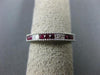 ESTATE .54CT DIAMOND & AAA RUBY 14K WHITE GOLD CLASSIC MILGRAIN ANNIVERSARY RING