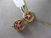 ESTATE 1.03CT DIAMOND & AAA RUBY 14K YELLOW GOLD 3D SUN GLASSES FLOATING PENDANT