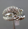 ESTATE 1.14CT ROUND DIAMOND 18KT WHITE GOLD 3D MULTI ROW INFINITY LOVE KNOT RING