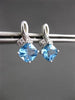 ESTATE LARGE 2.03CT DIAMOND & BLUE TOPAZ 14KT WHITE GOLD LUCIDA HANGING EARRINGS