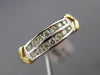ESTATE .50CT DIAMOND 14KT TWO TONE GOLD TWO ROW V SHAPE WEDDING ANNIVERSARY RING