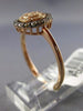 .38CT WHITE & CHOCOLATE FANCY DIAMOND 14KT ROSE GOLD 3D CLUSTER HALO FLOWER RING