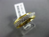 ESTATE .21CT DIAMOND 18KT WHITE & YELLOW GOLD 3D PAVE WAVE X LOVE RING F/G VVS