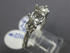ESTATE .95CT DIAMOND 14KT WHITE GOLD CLASSIC 3 STONE SEMI MOUNT ENGAGEMENT RING
