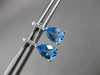 ESTATE 2.10CT DIAMOND & AAA BLUE TOPAZ 14KT WHITE GOLD PEAR SHAPE DROP EARRINGS